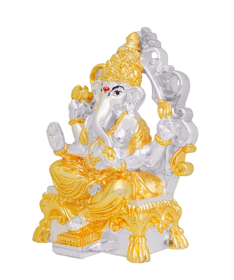 Lord Ganesh Murti 999 Gold & Silver Plated