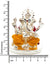 925 Silver Plated Shree Ganesh Idol / Murti for Puja Room, Temple.