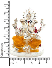 925 Silver Plated Shree Ganesh Idol / Murti for Puja Room, Temple
