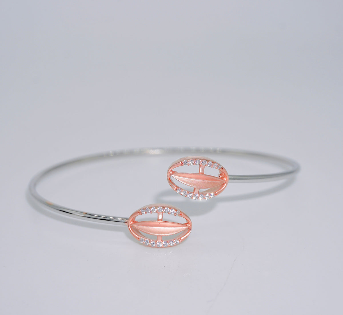 Rose Gold Silver Minimal Bracelet