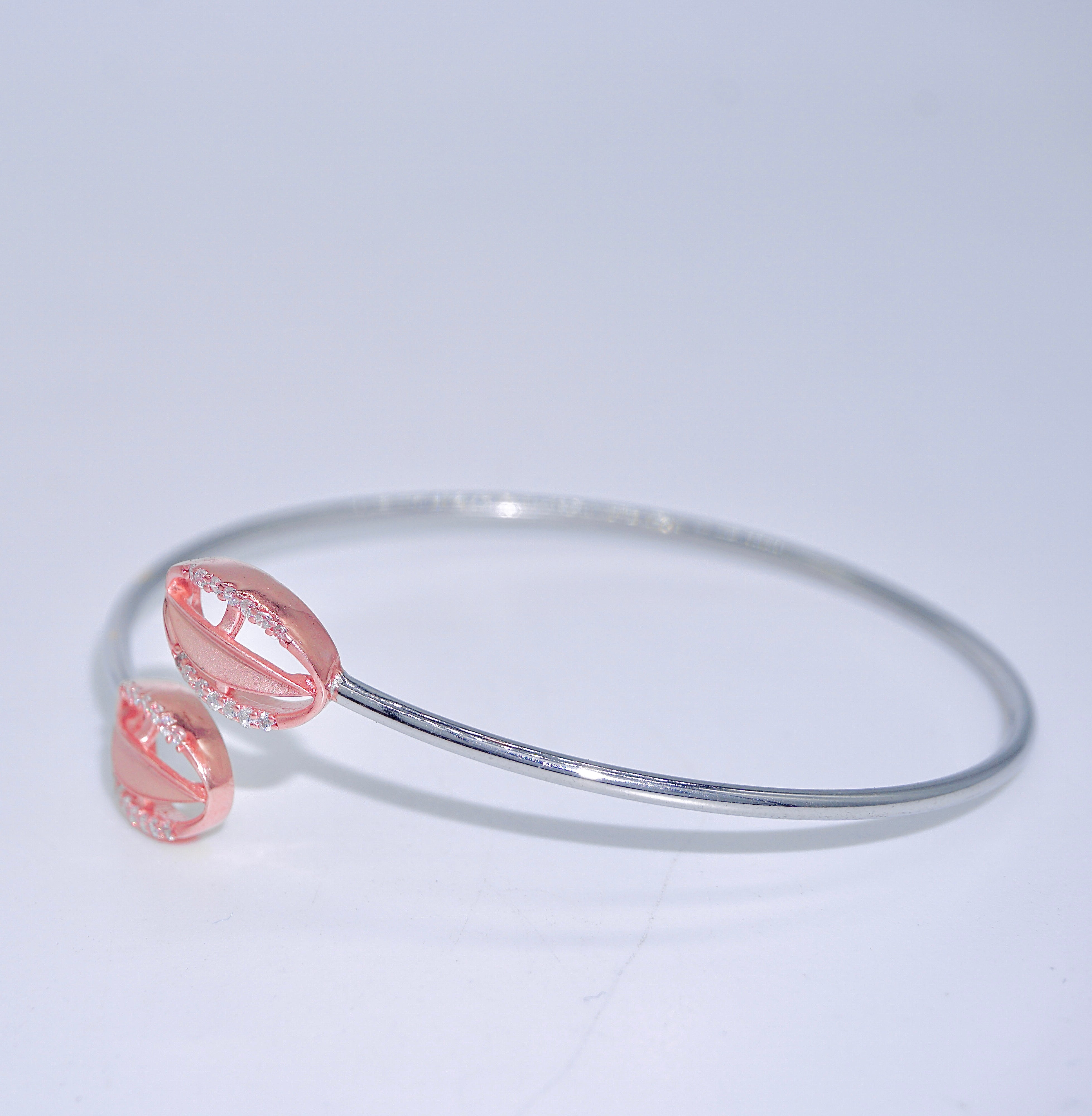 Rose Gold Silver Minimal Bracelet