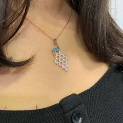 Rose Gold Peacock Necklaces