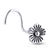 925 sterling Silver Trendy Flower Antique oxidized nose pin for women and girl
